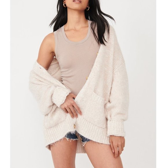 Free People Sweaters - Free People Nevermind Cardigan - Creme Brulee (cream) - size M